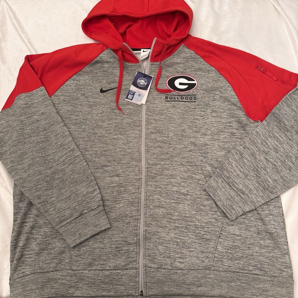 Nike Georgia Bulldogs Team Issue Therma-FIT Full-Zip Hoodie